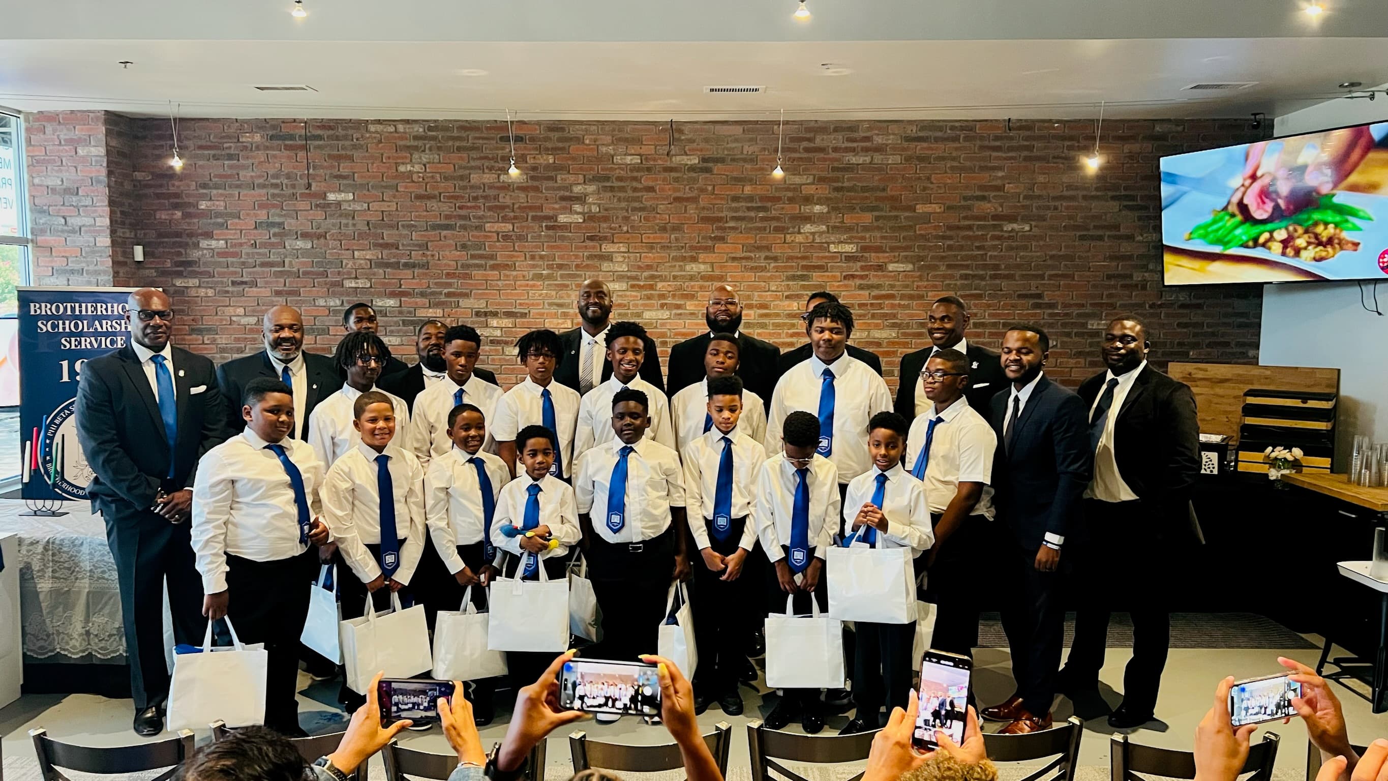 Sigma Beta Club members and mentors at their induction ceremony